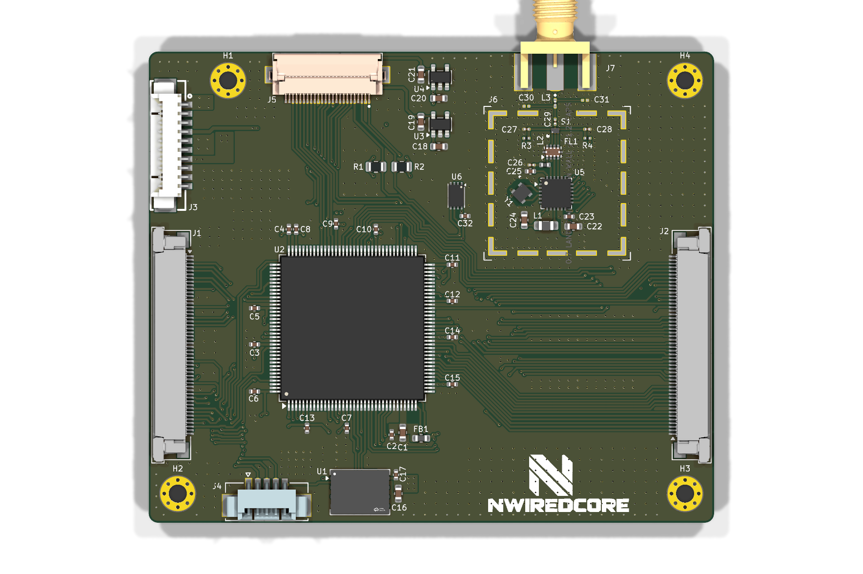 Autonomous LoRa Sensor Node controller and LoRa board, top view.
