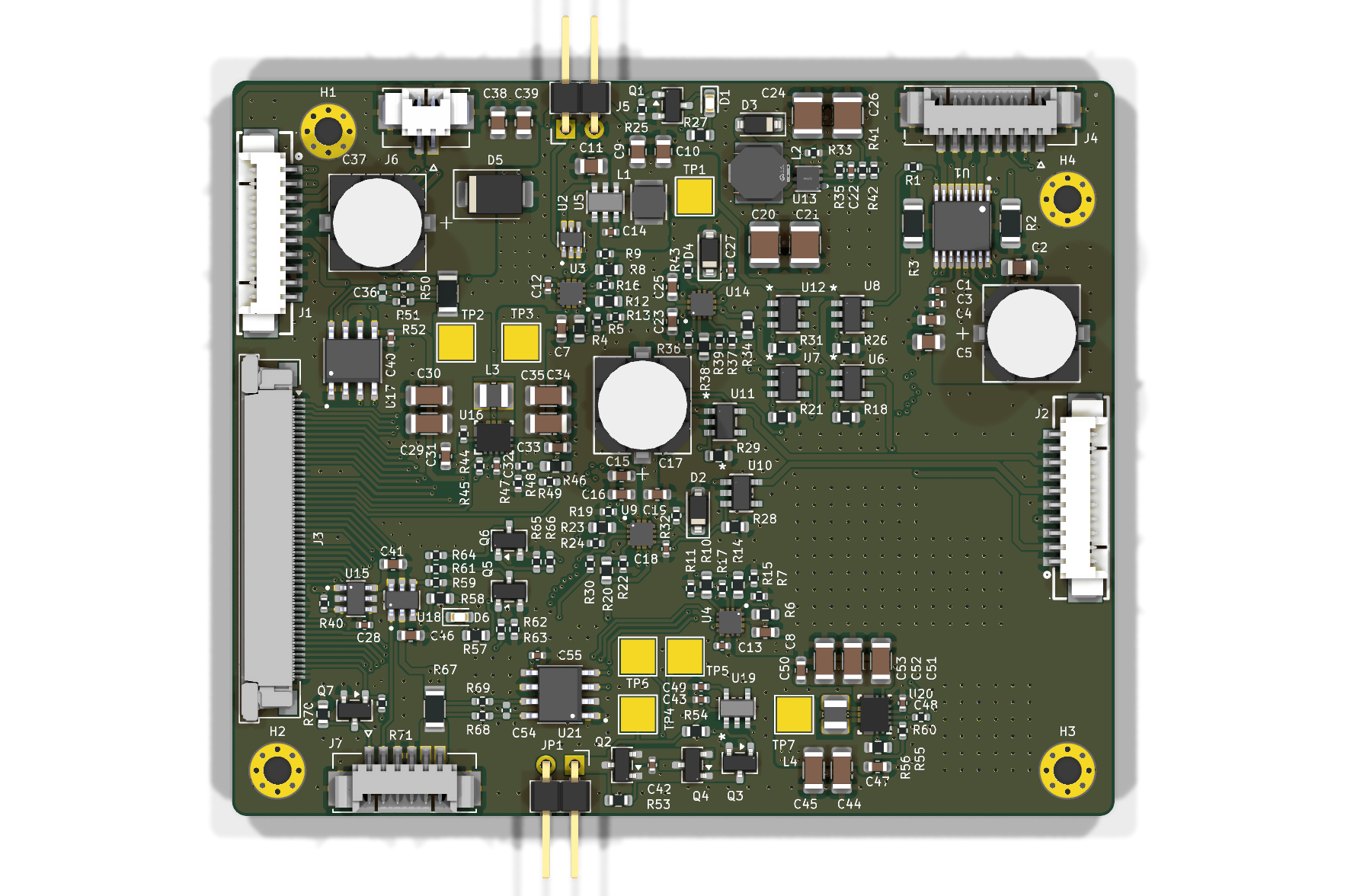 Autonomous LoRa Sensor Node power management board, top view.